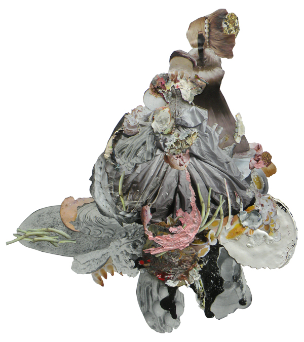 She Wears It Well | Found collage and acrylic on paper | 47.5 x 41 cm | 2009