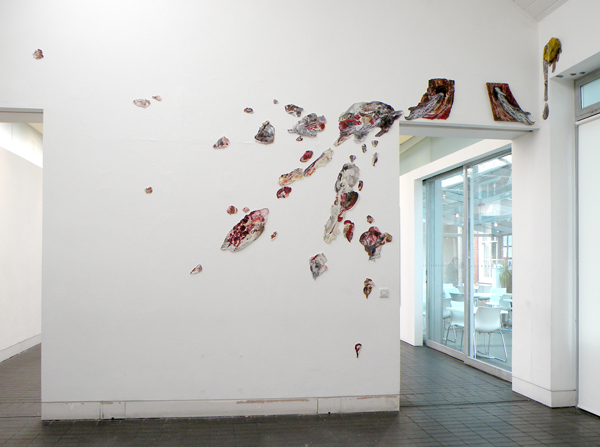 Spatter Platter | Installed in Jerwood Project Space | 2009 Acrylic on aluminium