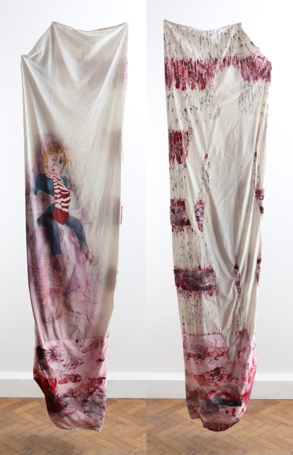 Lee, Mindy_Comfort blanket-Ghost mother_ acrylic, thread on cotton_270x81cm